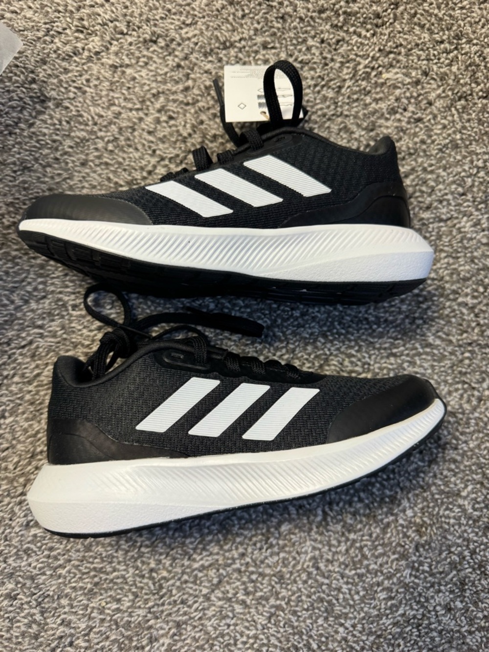 adidas Kids Black and White Athletic Sneakers
